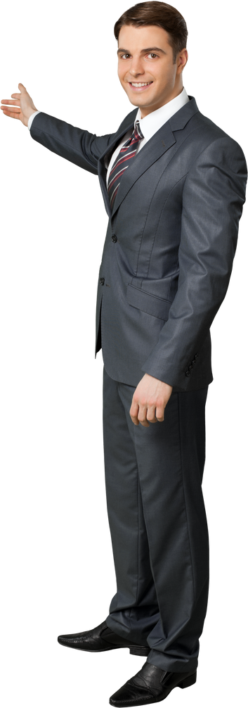 Friendly Businessman Standing Cutout